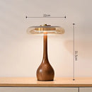 GobekUsa Andi Walnut Table Lamp for Living Room Bedroom Study Hotel Creative French Style