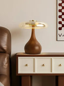 GobekUsa Andi Walnut Table Lamp for Living Room Bedroom Study Hotel Creative French Style