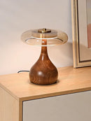 GobekUsa Andi Walnut Table Lamp for Living Room Bedroom Study Hotel Creative French Style