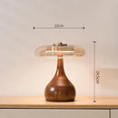 GobekUsa Andi Walnut Table Lamp for Living Room Bedroom Study Hotel Creative French Style