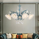 GobekUsa Crystal Flower Chandelier: Luxury LED French Style for Home, Hotel, or Shop