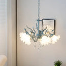 GobekUsa Crystal Flower Chandelier: Luxury LED French Style for Home, Hotel, or Shop