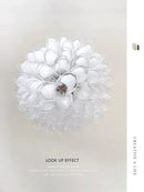 GobekUsa French White Glass Pendant Lights: Luxury LED Hanging Lamps for Living & Dining Rooms