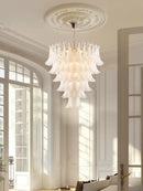 GobekUsa French White Glass Pendant Lights: Luxury LED Hanging Lamps for Living & Dining Rooms