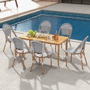 French Bistro Chair Set of 2 with Galvanized Metal Framex-White by LJGDeals