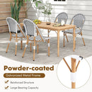 French Bistro Chair Set of 2 with Galvanized Metal Framex-White by LJGDeals