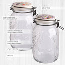 LARGE Fresh Fruit Embossed Glass Canisters, Set of 2 by Decor Steals