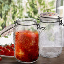 LARGE Fresh Fruit Embossed Glass Canisters, Set of 2 by Decor Steals