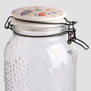 LARGE Fresh Fruit Embossed Glass Canisters, Set of 2 by Decor Steals