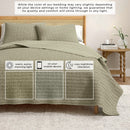 100% Cotton Honeycomb Waffle Garment Washed Quilt Set - Genevieve Collection by Great Bay Home