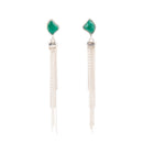 Fringed Green Onyx Earring