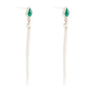 Fringed Green Onyx Earring