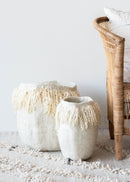 Fringed Skirt Mohair Decorative Wool Basket