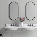 Pebble Glossy Chevron Ceramic Tiles 2x6