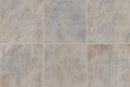 Frontier20 Silver Quartz Coping & Stair Tread Corner Right Bullnose Look Porcelain Moldings 12x24