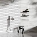 Mink White Polished Marble Tiles 24x24
