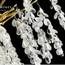 GobekUsa Frosted Aluminum Golden Branch Crystal Chandelier