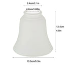 Frosted glass bell shades replacement for living room ceiling fans by Decorbites
