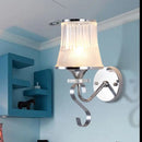 GobekUsa Frosted Glass Bell Wall Sconce - Modern Chrome Lighting for Bedroom