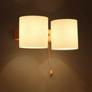 GobekUsa Cylinder Shade Frosted Glass Japanese Wall Lamp - Beige Bedroom Wall Lighting