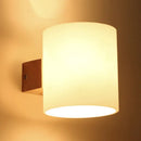 GobekUsa Cylinder Shade Frosted Glass Japanese Wall Lamp - Beige Bedroom Wall Lighting