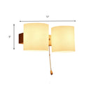 GobekUsa Cylinder Shade Frosted Glass Japanese Wall Lamp - Beige Bedroom Wall Lighting