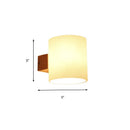 GobekUsa Cylinder Shade Frosted Glass Japanese Wall Lamp - Beige Bedroom Wall Lighting