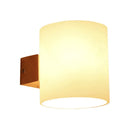 GobekUsa Cylinder Shade Frosted Glass Japanese Wall Lamp - Beige Bedroom Wall Lighting