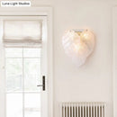 GobekUsa Frosted Glass Leaf-Shaped Wall Sconce Light with 3 Bulbs - Modern White Hallway Fixture