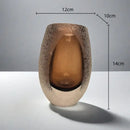 GobekUsa Frosted Glass Vase for Home Decor and Floral Arrangements