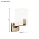 GobekUsa Frosted Glass Wall Sconce with Modern Nickel Mount, 1 Light