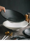GobekUsa Frosted Glaze Ceramic Soup Noodle Bowl - Set of 4