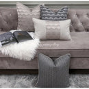 GobekUsa Frosted Gold Satin Lumbar Pillow Covers - Luxe Sofa Cushion Cases