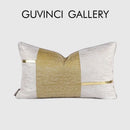 GobekUsa Frosted Gold Satin Lumbar Pillow Covers - Luxe Sofa Cushion Cases