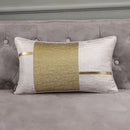 GobekUsa Frosted Gold Satin Lumbar Pillow Covers - Luxe Sofa Cushion Cases