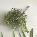 Frosted greenery berry stamen bundle for living room diy decor by Decorbites