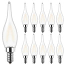 Frosted led candle bulbs – dining room chandelier light by Decorbites