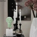 GobekUsa Frosted Metal Candle Holder for Romantic Dining Table Decor
