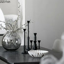 GobekUsa Frosted Metal Candle Holder for Romantic Dining Table Decor