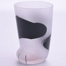 Frosted orange & black cat paw shot glass set kitchen decor by Decorbites