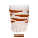 Frosted orange & black cat paw shot glass set kitchen decor by Decorbites