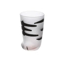 Frosted orange & black cat paw shot glass set kitchen decor by Decorbites