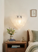 Frosted Petal Glass Wall Light