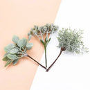 Frosted silver and brown decorative artificial plants living room bundle by Decorbites