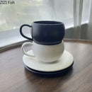 Frosted white textured ceramic cup and saucer set dining room by Decorbites