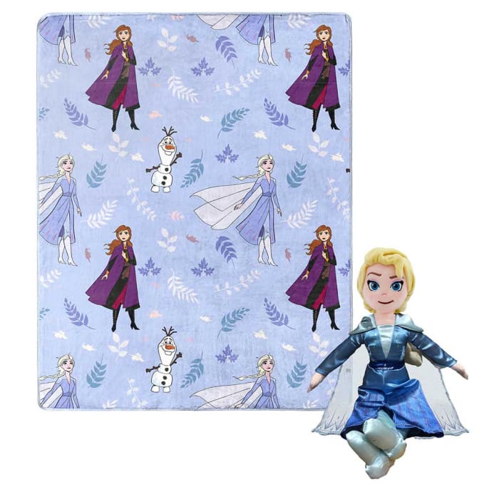 Frozen Anna Elsa & Olaf Pillow Hugger & Throw