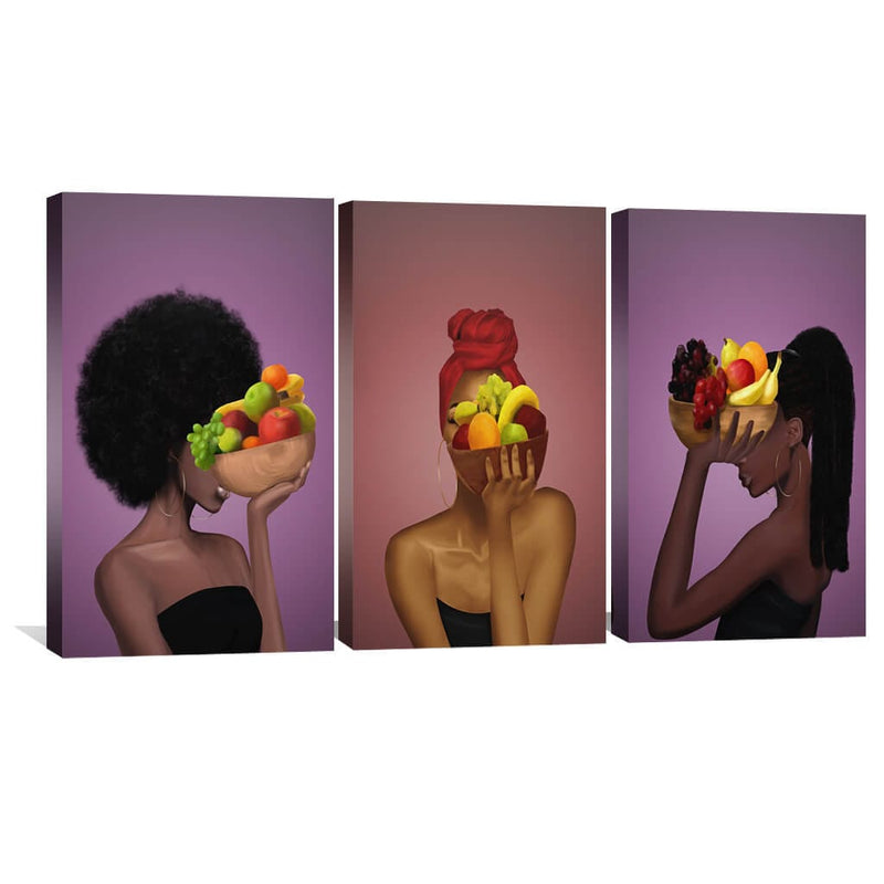 Fruit Bowl Woman Canvas