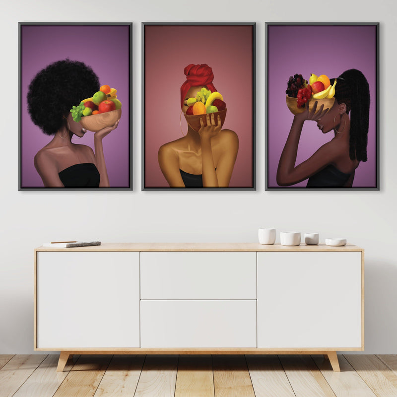 Fruit Bowl Woman Canvas