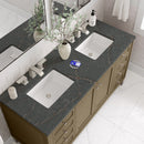 James Martin Chicago 60" Double Bathroom Vanity, Walnut Whisper