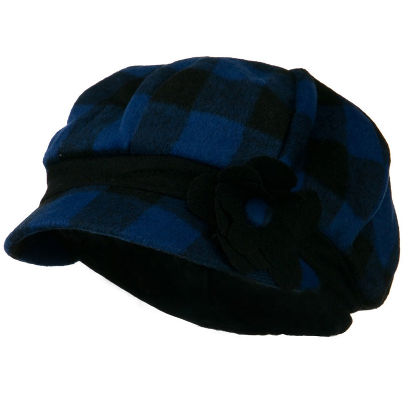 Flower Short Brim Newsboy Hat